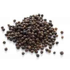 Whole black peppercorns